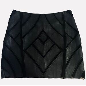 CQ by CQ patchwork/mesh miniskirt